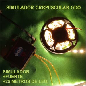 KIT SIMULADOR CREPUSCULAR +FUENTE +25 METROS DE LED