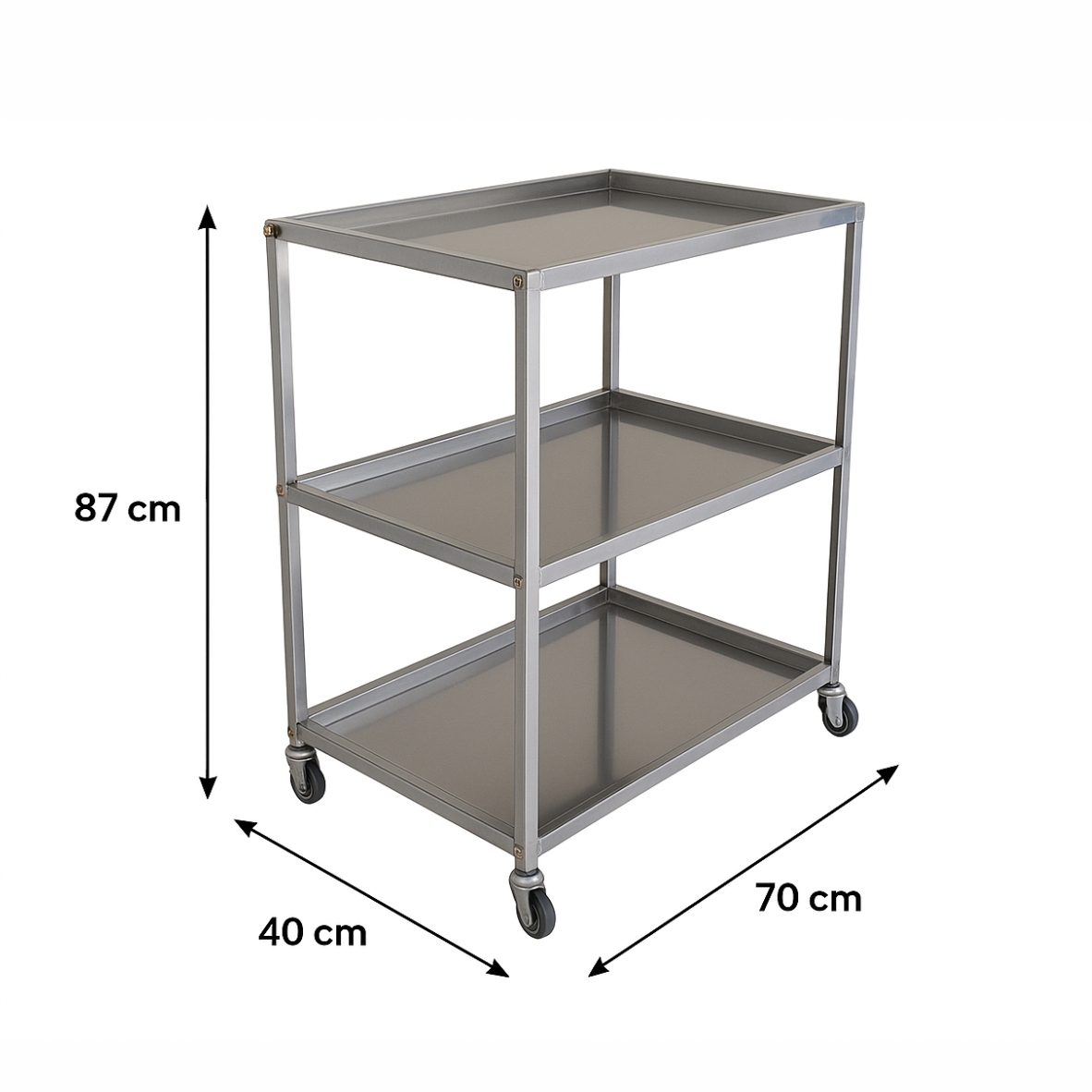 Carro Organizador de Criadero de 3 bandejas